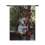 Wandkleed De Vastgelamde Koala Rechthoek Verticaal
