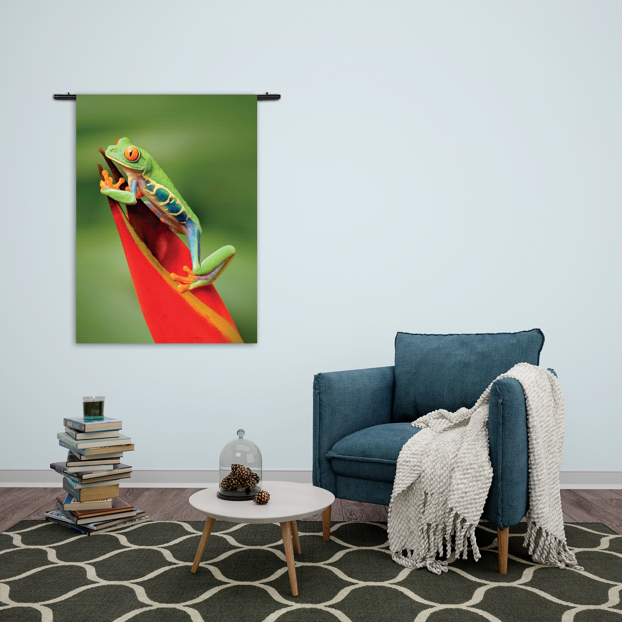 Wandkleed Roodoog Boomkikker Rechthoek Verticaal Template 50 70 Verticaal Dieren 35 2