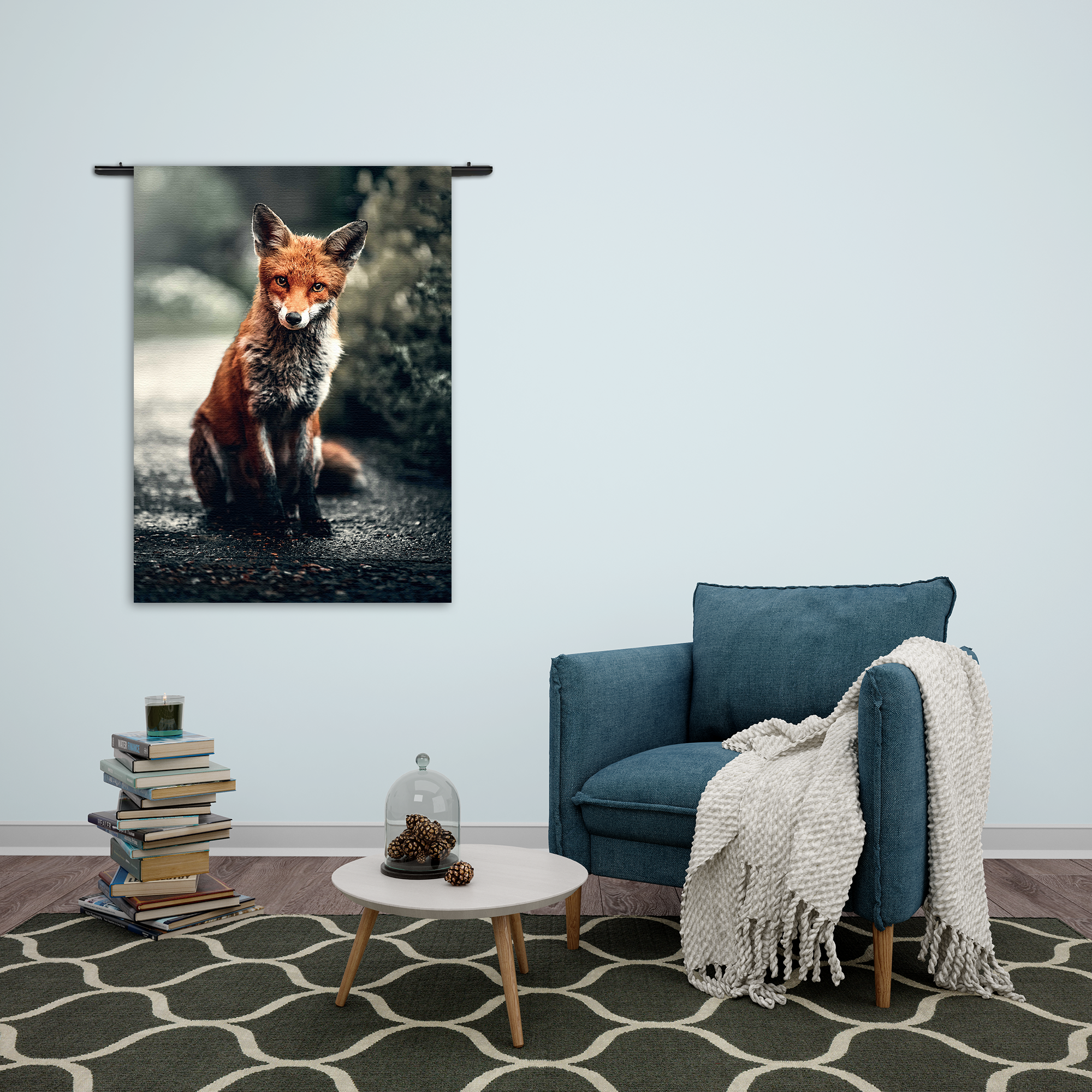Wandkleed Vosje In De Natuur Rechthoek Verticaal Template 50 70 Verticaal Dieren 4 2
