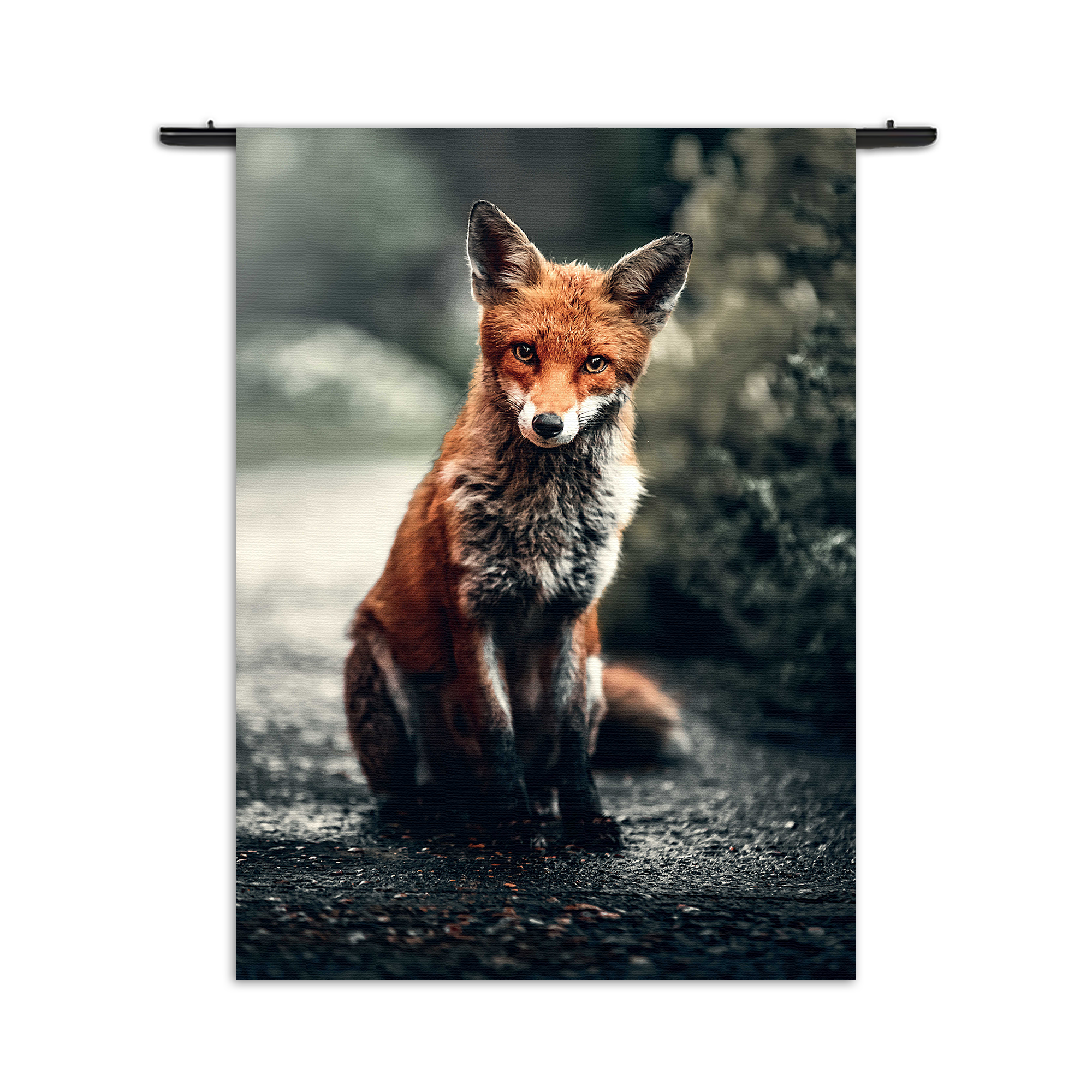 Wandkleed Vosje In De Natuur Rechthoek Verticaal