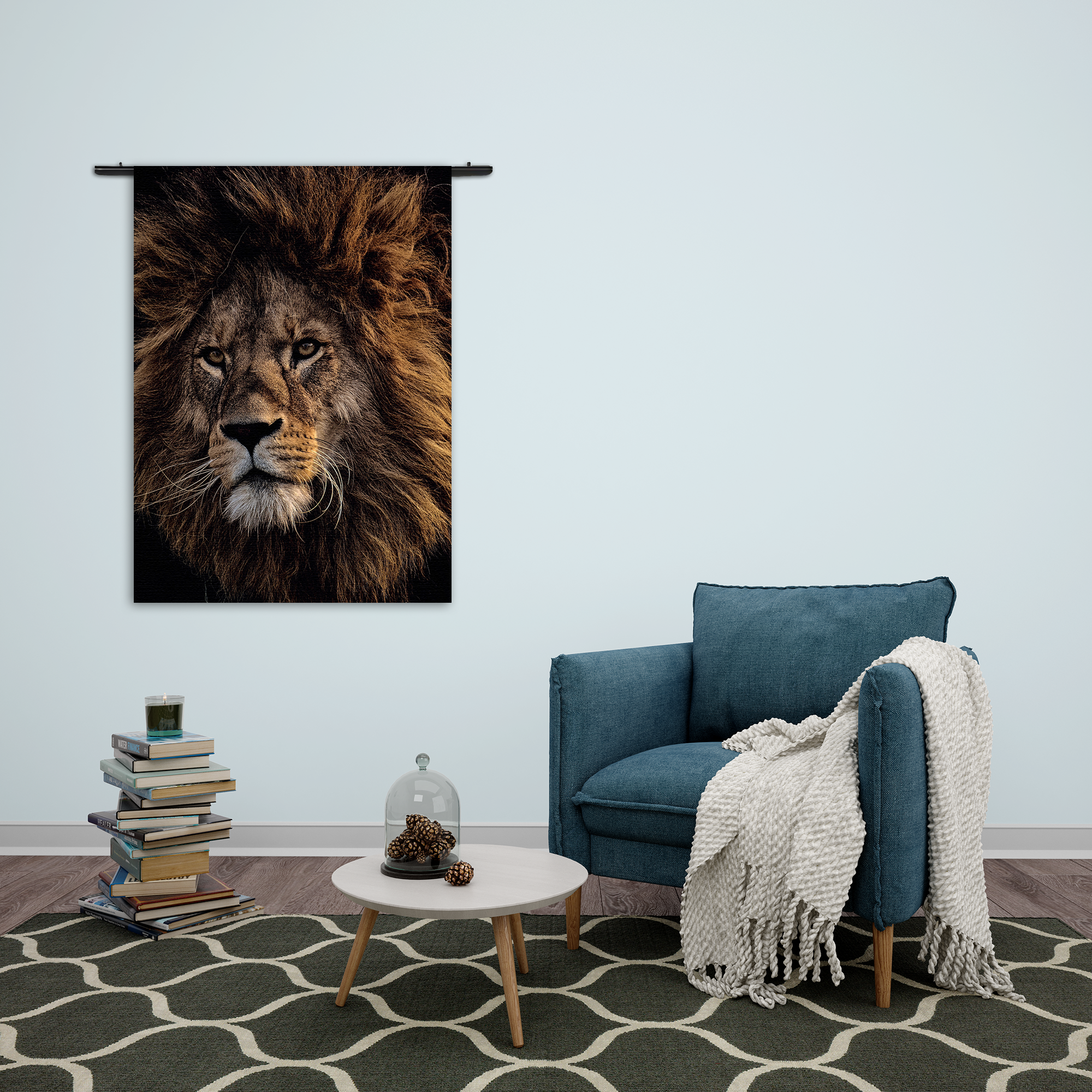 Wandkleed The Lion Rechthoek Verticaal Template 50 70 Verticaal Dieren 5 2