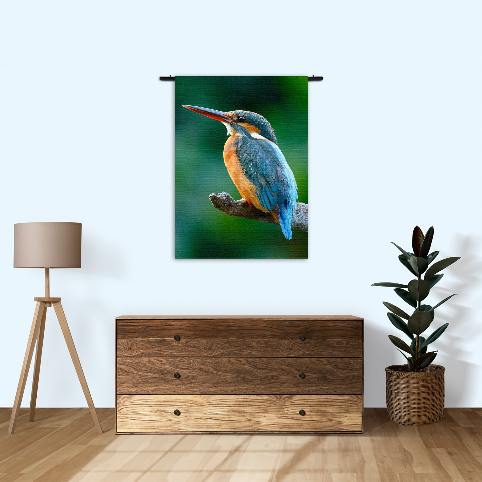 Wandkleed De Ijsvogel Rechthoek Verticaal Template 50 70 Verticaal Dieren 51 1