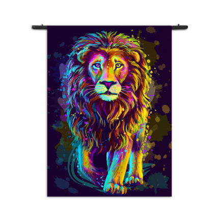 Wandkleed Colored Lion Rechthoek Verticaal