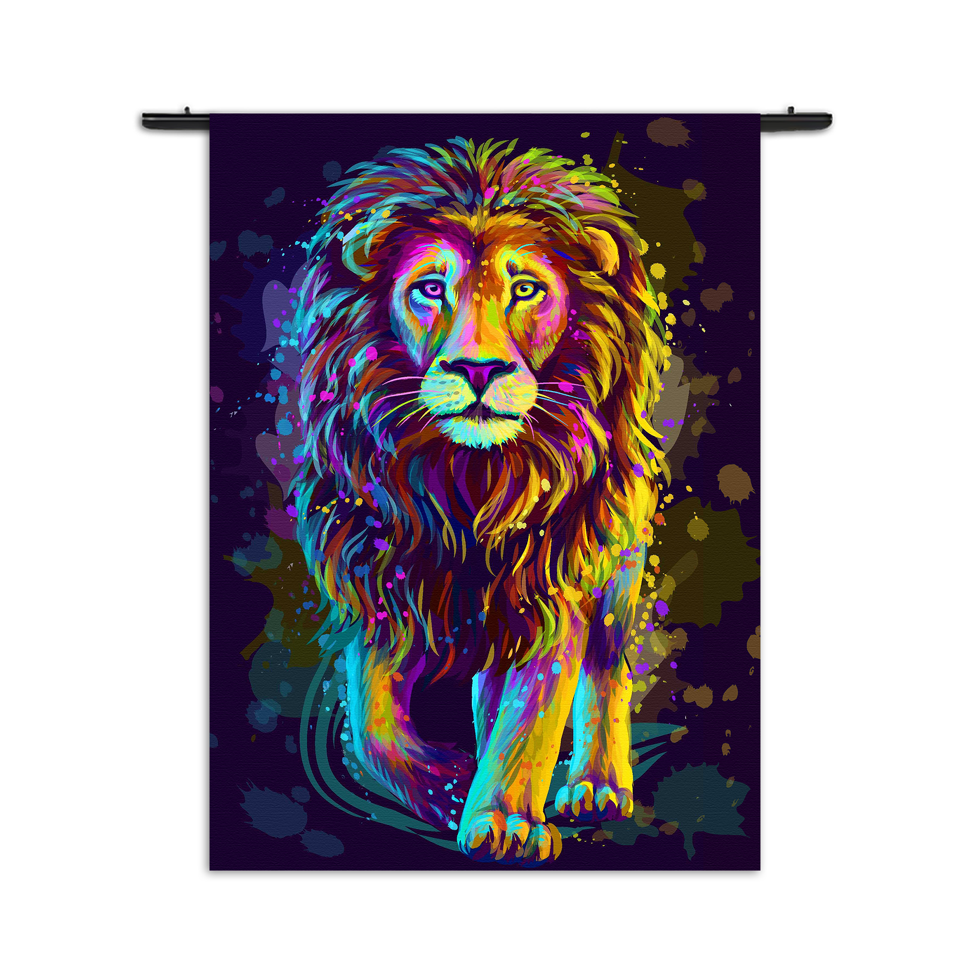 Wandkleed Colored Lion Rechthoek Verticaal