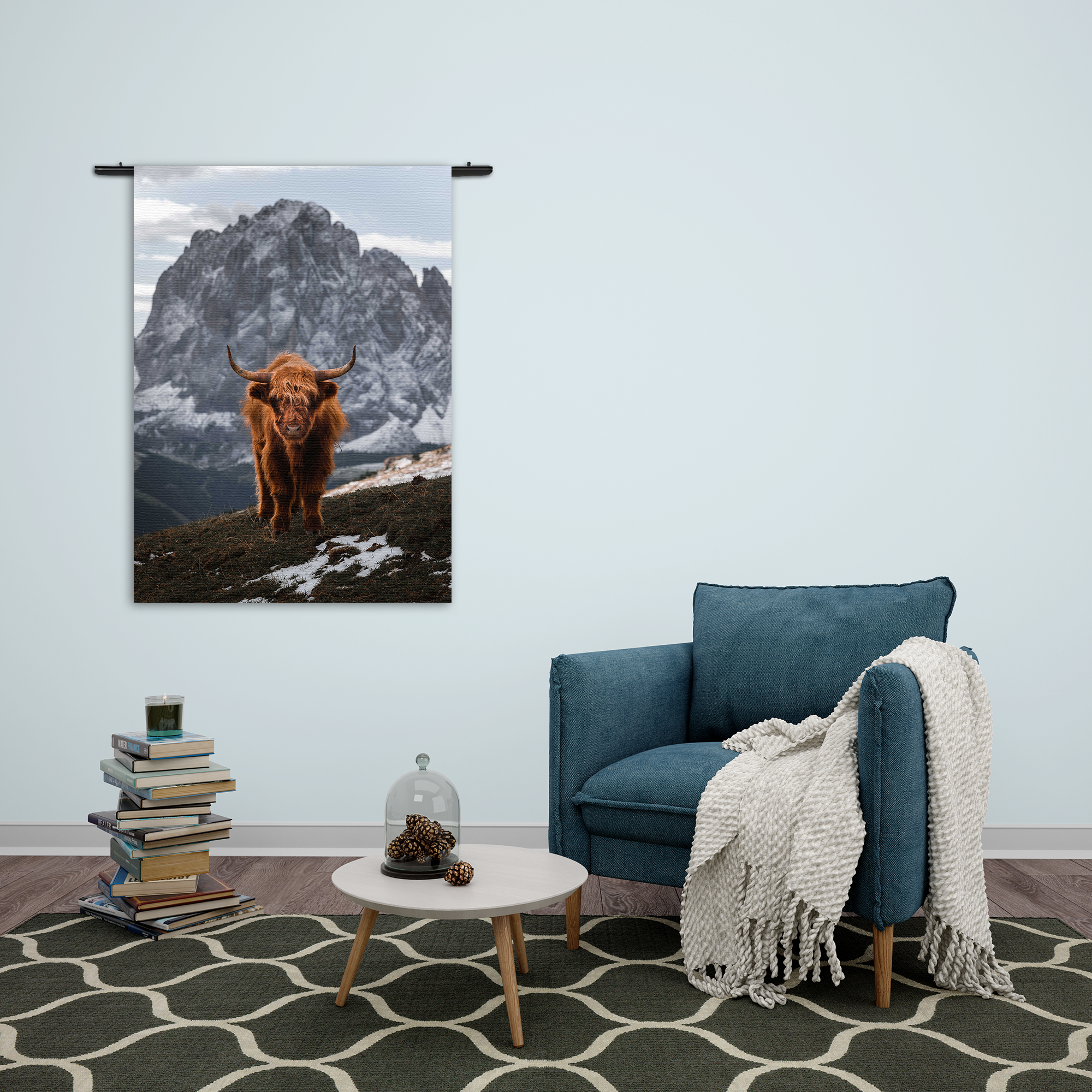 Wandkleed Bizon Van Het Gebergten Rechthoek Verticaal Template 50 70 Verticaal Dieren 71 2