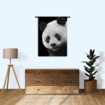 Wandkleed Pandabeer Zwart Wit 02 Rechthoek Verticaal Template 50 70 Verticaal Dieren 74 1