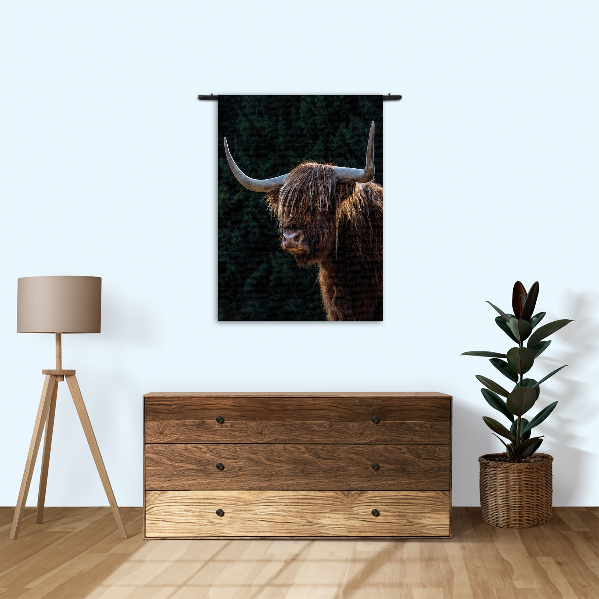 Wandkleed De Wilde Bizon Rechthoek Verticaal Template 50 70 Verticaal Dieren 79 1