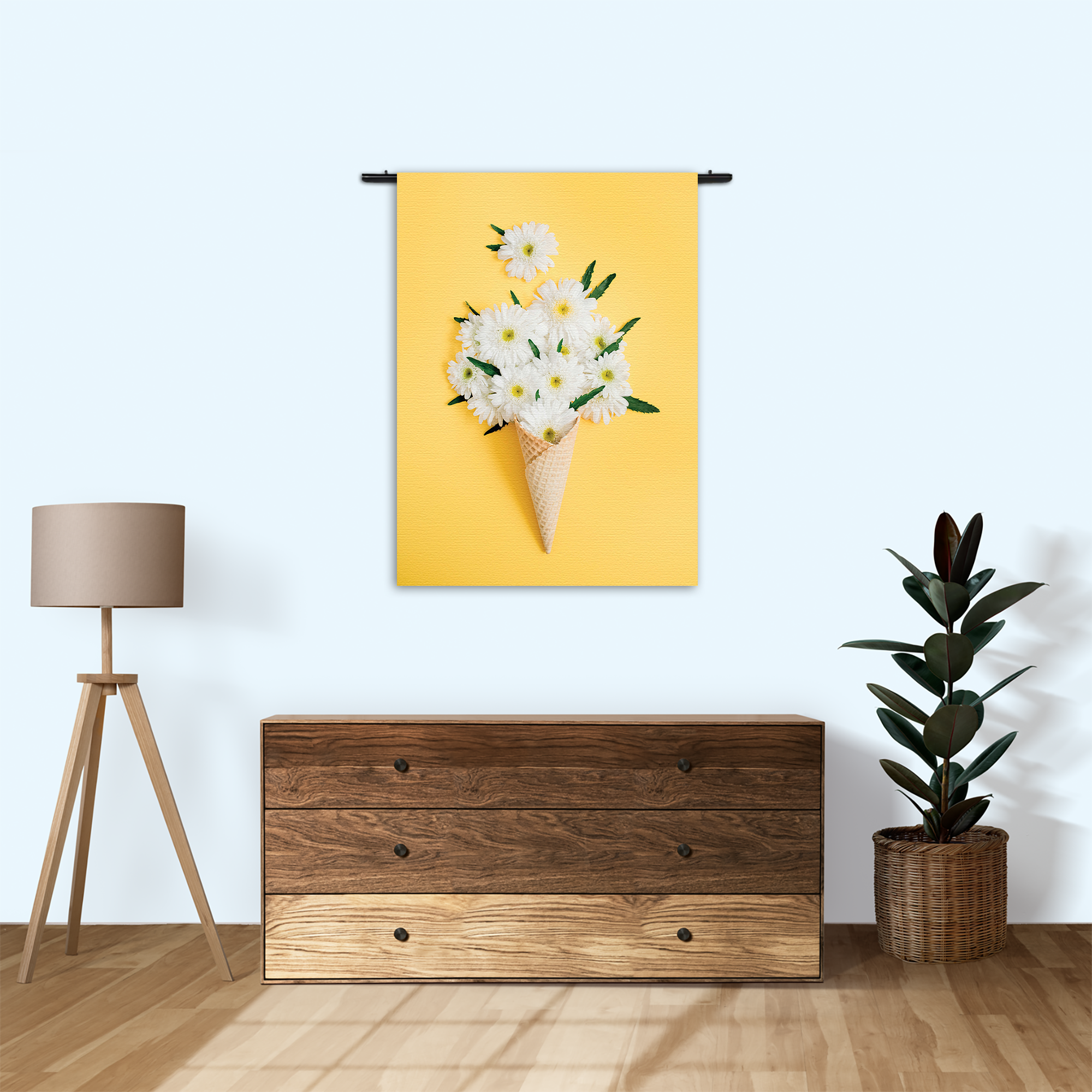 Wandkleed Ijshoorn met Bloemen Rechthoek Verticaal Template 50 70 Verticaal Eten En Drinken 15 1