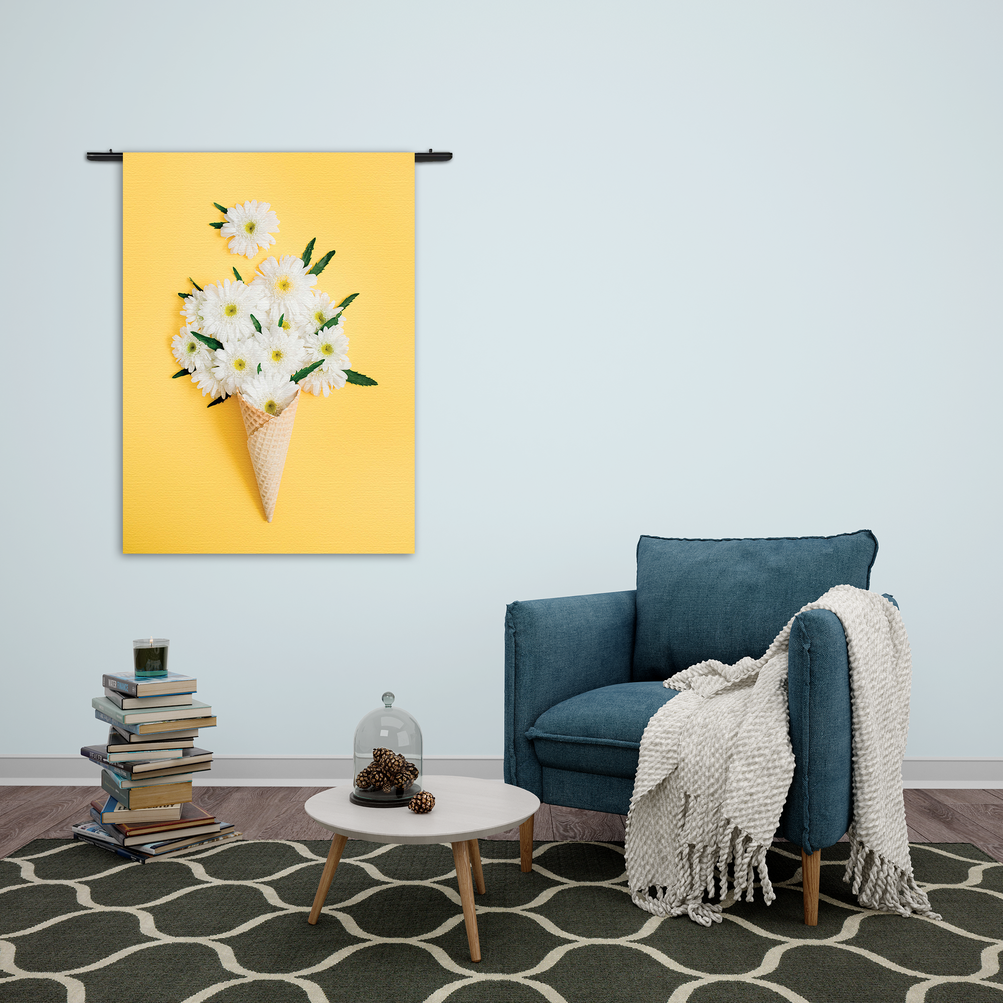 Wandkleed Ijshoorn met Bloemen Rechthoek Verticaal Template 50 70 Verticaal Eten En Drinken 15 2