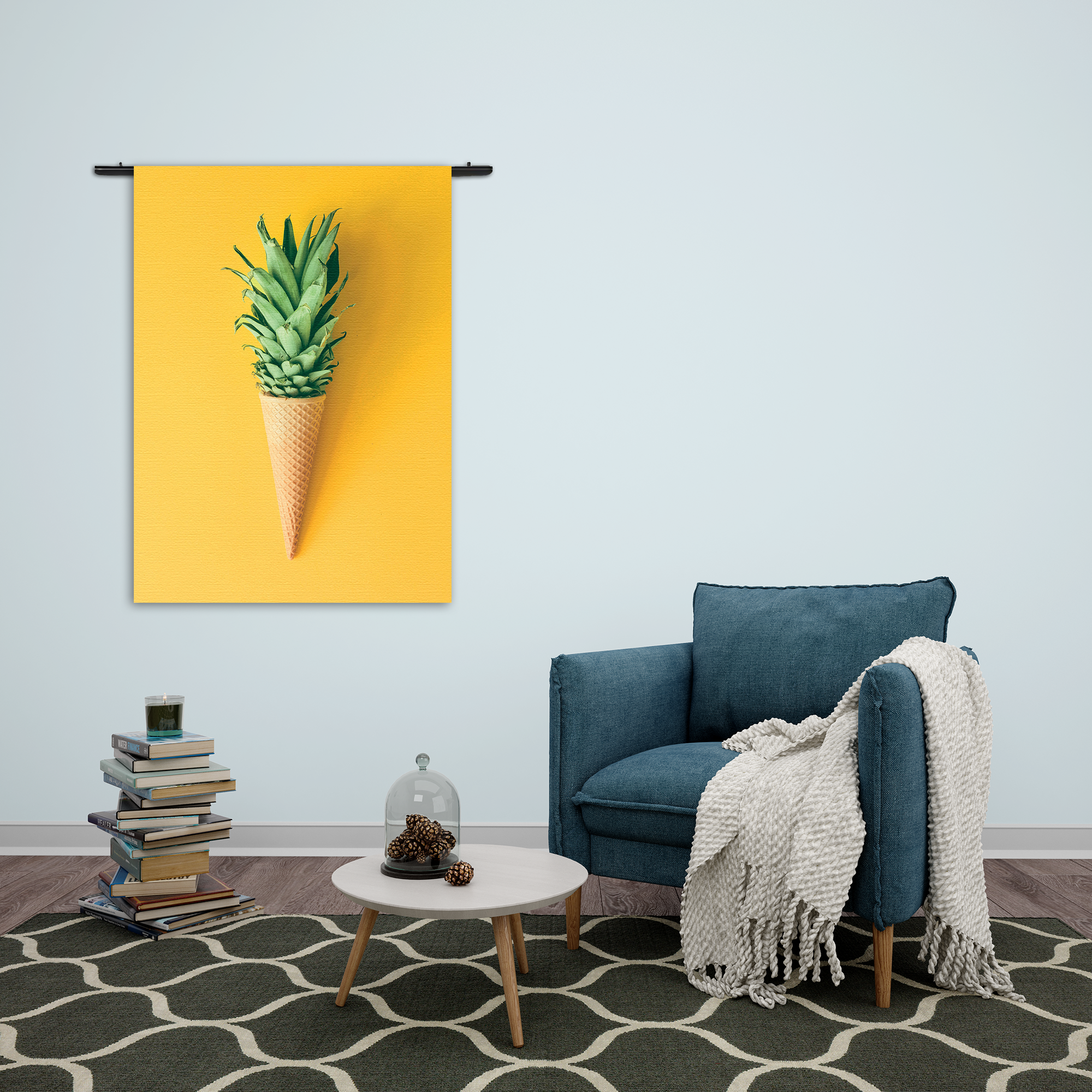 Wandkleed Ijshoorn met Plant Rechthoek Verticaal Template 50 70 Verticaal Eten En Drinken 16 2