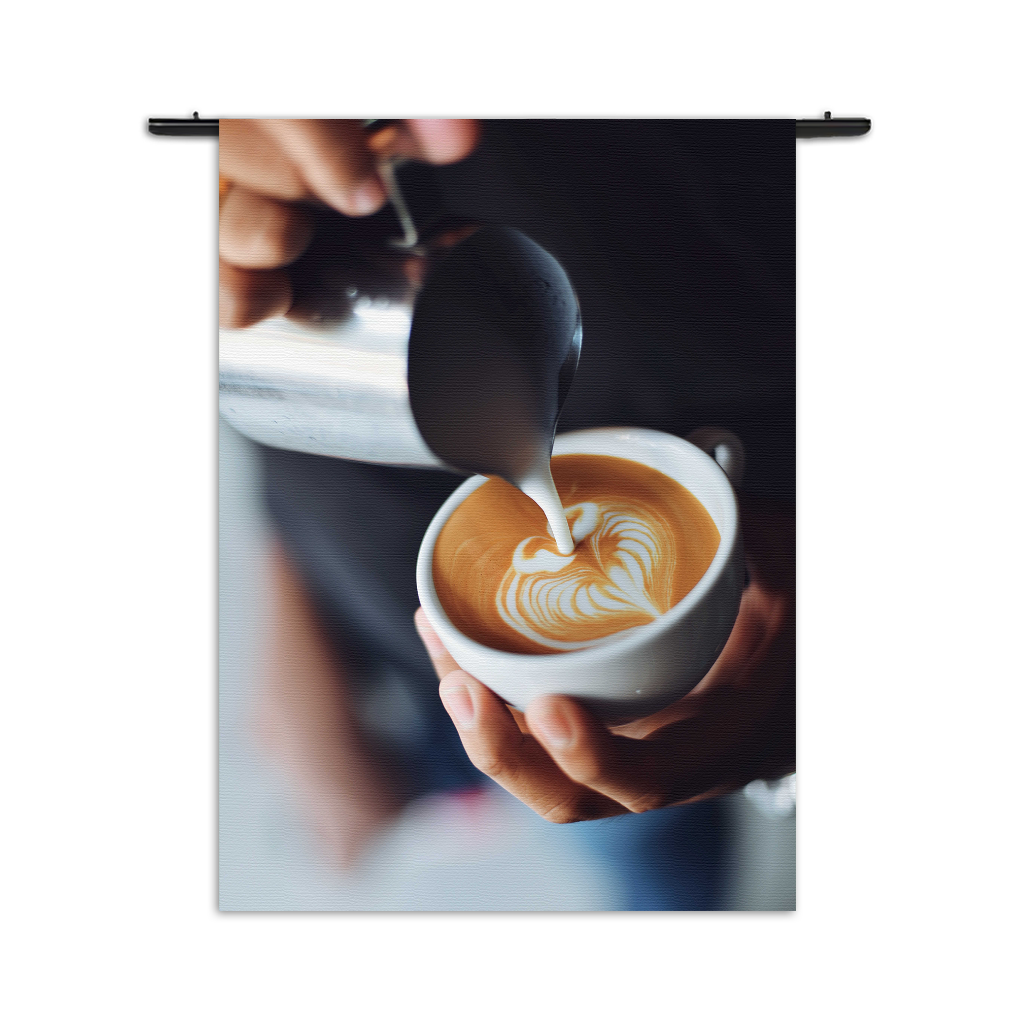 Wandkleed Koffie Love Rechthoek Verticaal