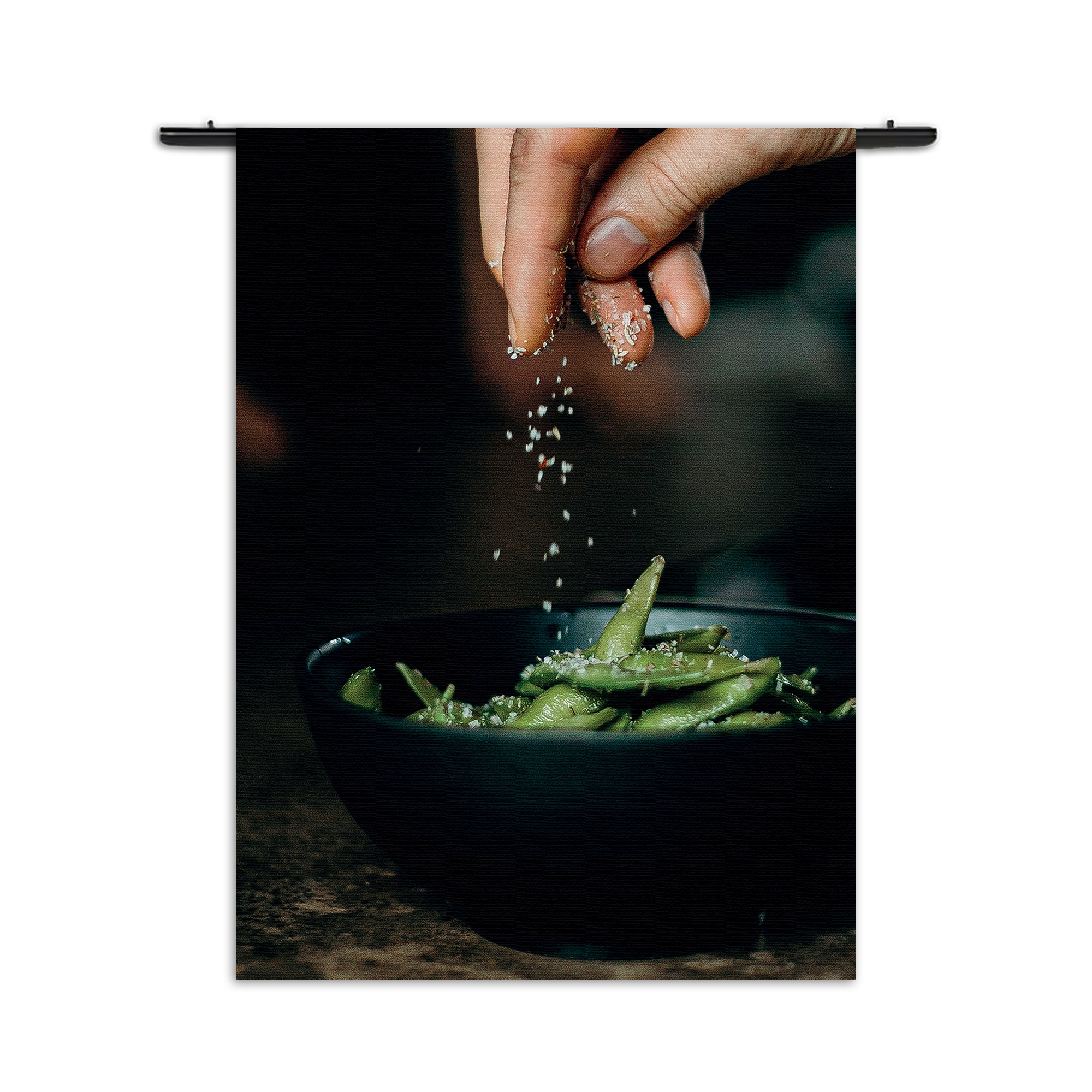 Wandkleed Edamame Bonen Gezout Rechthoek Verticaal