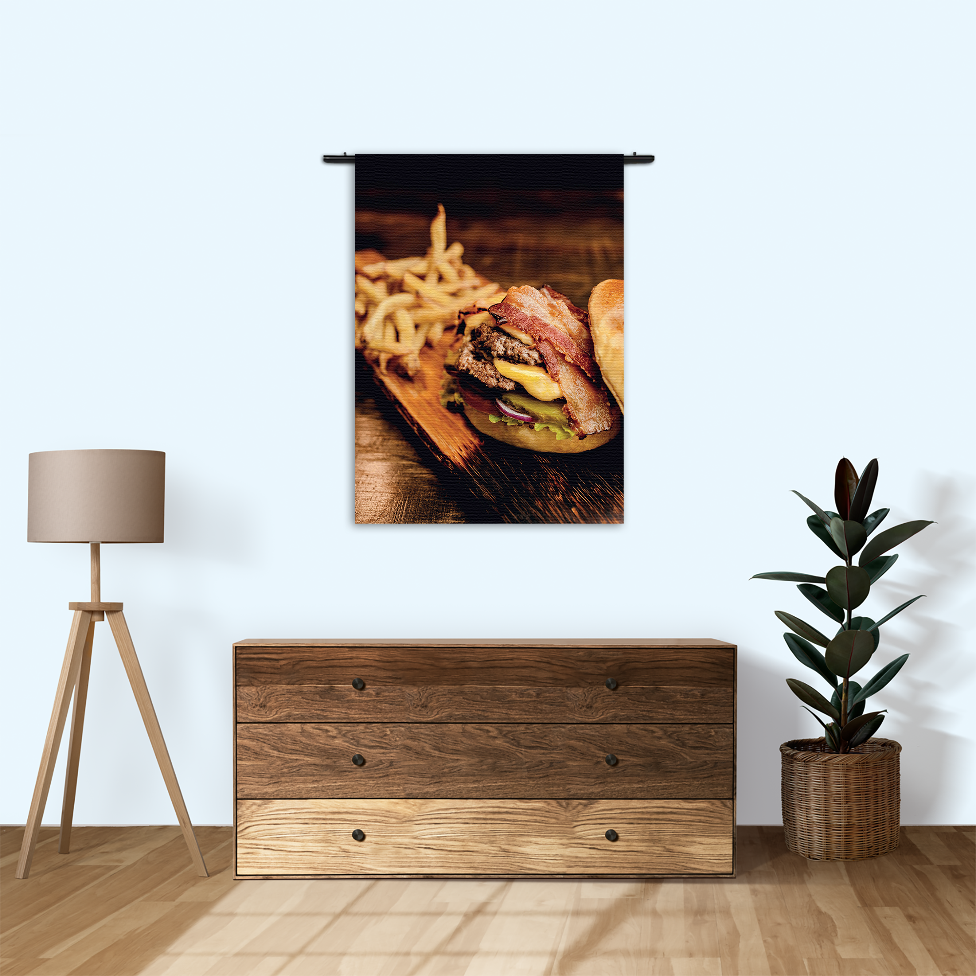 Wandkleed Burger Plank Rechthoek Verticaal Template 50 70 Verticaal Eten En Drinken 24 1