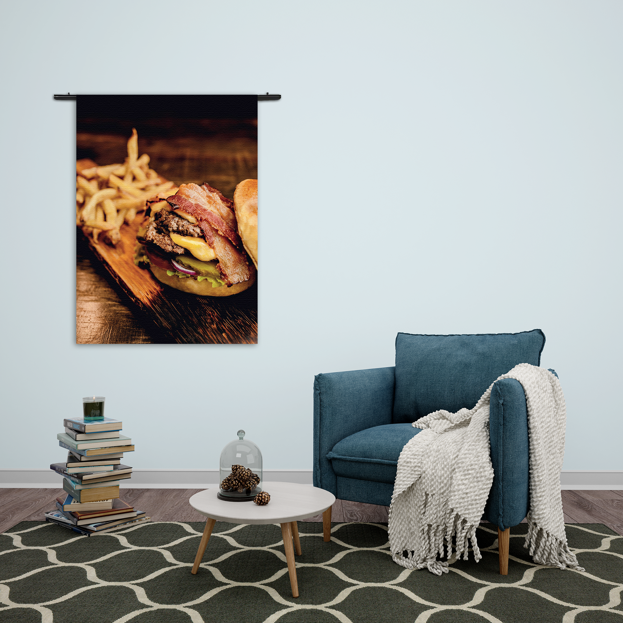 Wandkleed Burger Plank Rechthoek Verticaal Template 50 70 Verticaal Eten En Drinken 24 2