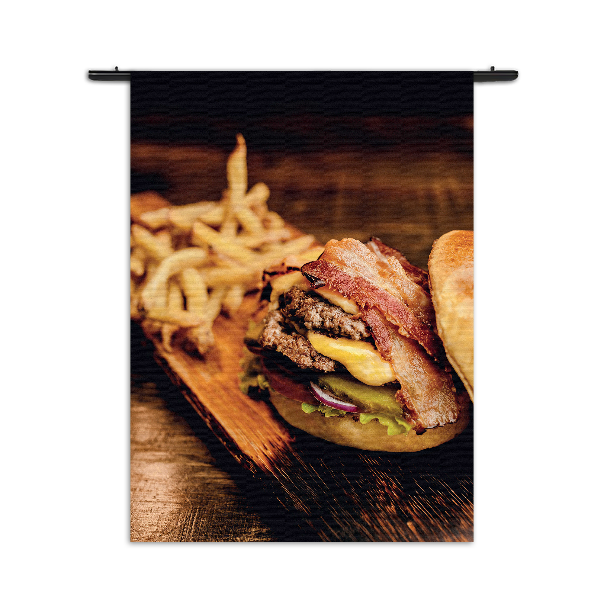 Wandkleed Burger Plank Rechthoek Verticaal