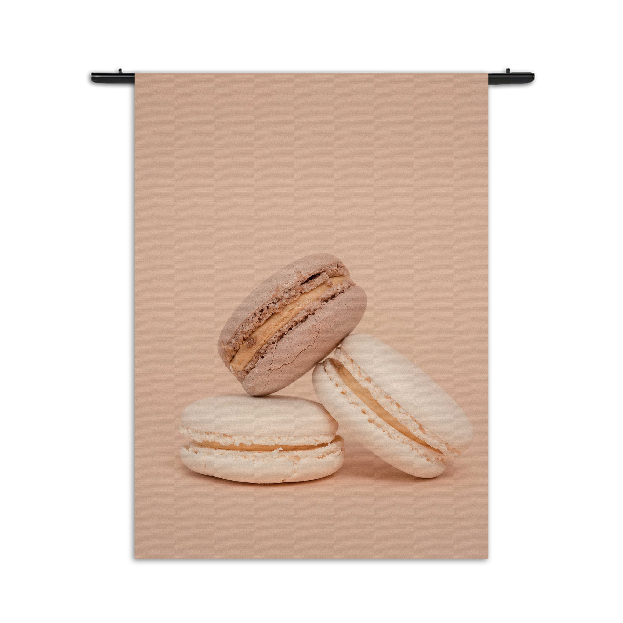 Wandkleed Macarons Beige Tinten 01 Rechthoek Verticaal