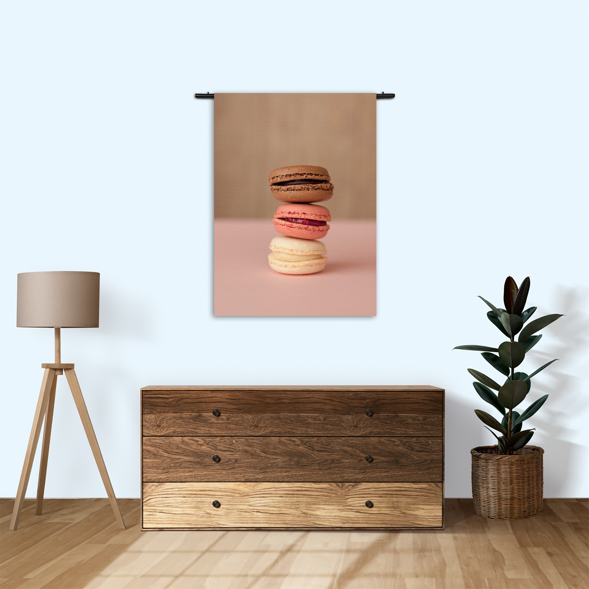 Wandkleed Macarons Roze Beige Tinten Rechthoek Verticaal Template 50 70 Verticaal Eten En Drinken 28 1