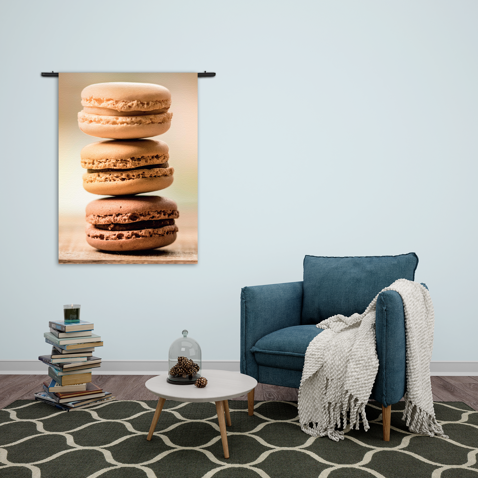 Wandkleed Macarons Beige Tinten 02 Rechthoek Verticaal Template 50 70 Verticaal Eten En Drinken 31 2