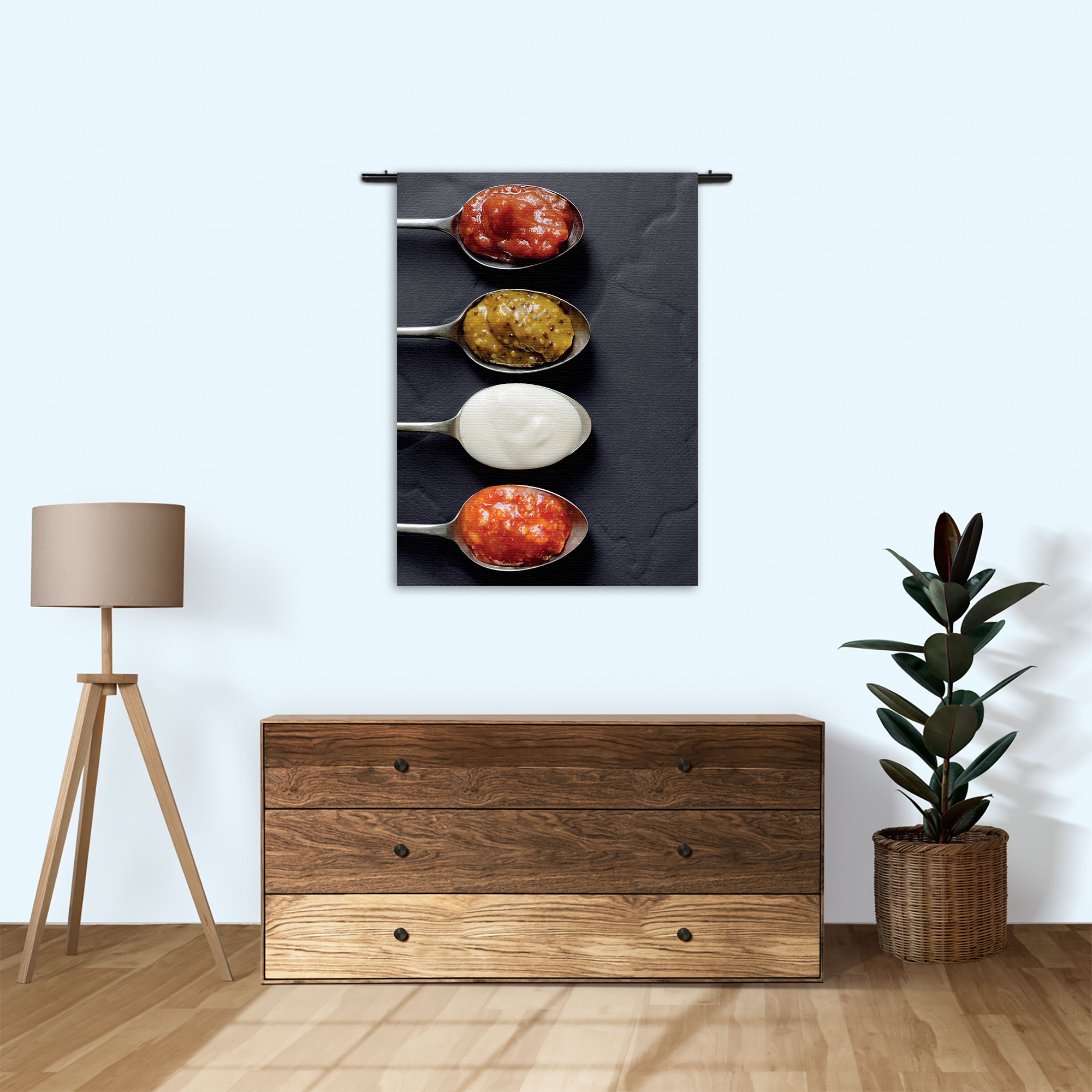 Wandkleed Pittige Sauzen Rechthoek Verticaal Template 50 70 Verticaal Eten En Drinken 34 1