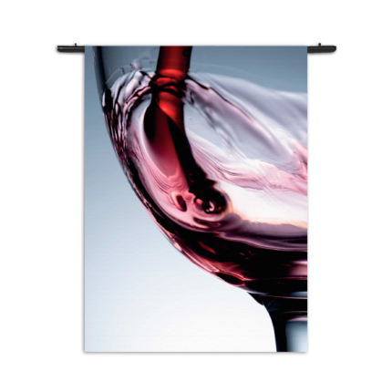 Wandkleed Glas Rode wijn 01 Rechthoek Verticaal