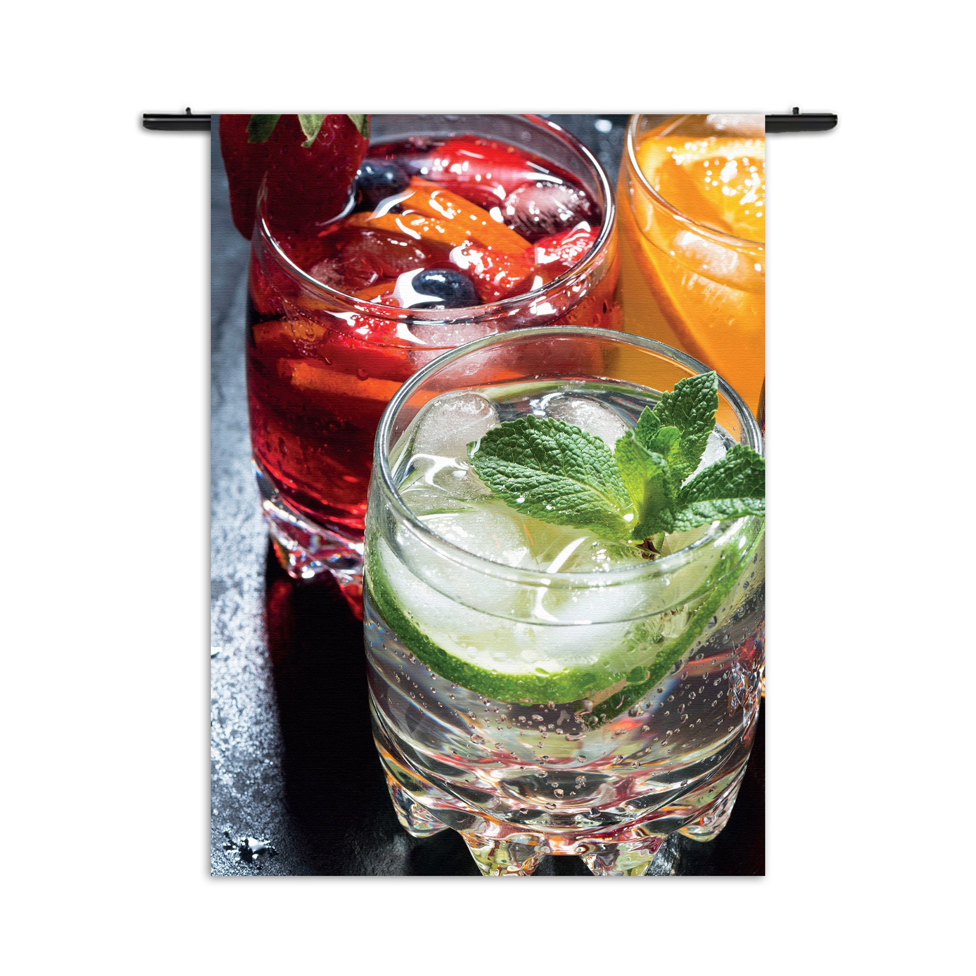 Wandkleed Cocktails Rechthoek Verticaal