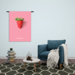 Wandkleed Strawberry Rechthoek Verticaal Template 50 70 Verticaal Eten En Drinken 4 2