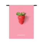 Wandkleed Strawberry Rechthoek Verticaal