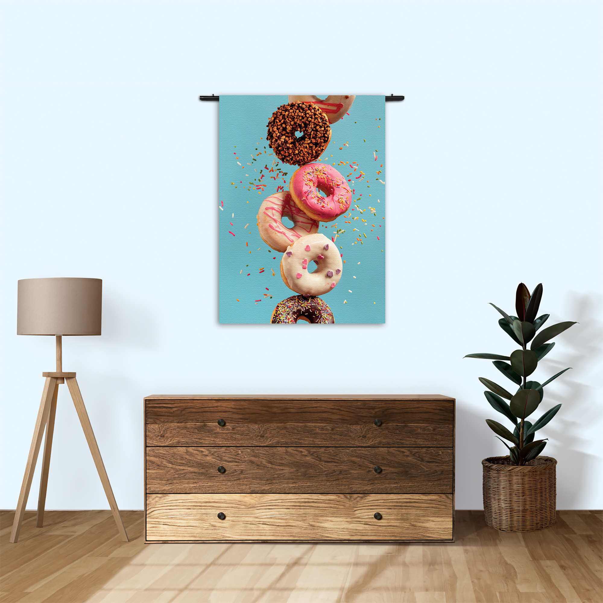 Wandkleed Donuts Rechthoek Verticaal Template 50 70 Verticaal Eten En Drinken 48 1