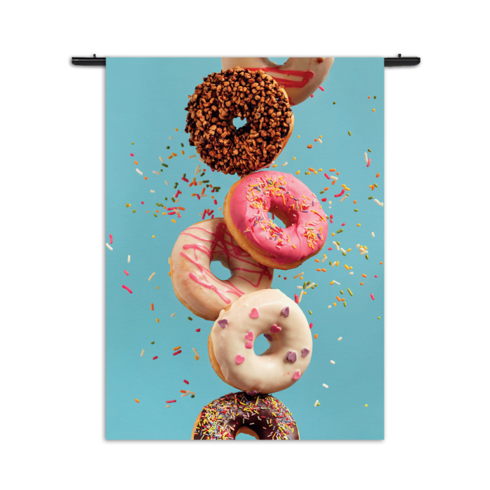 Wandkleed Donuts Rechthoek Verticaal