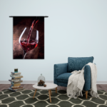 Wandkleed Glas Rode wijn 02 Rechthoek Verticaal Template 50 70 Verticaal Eten En Drinken 51 2