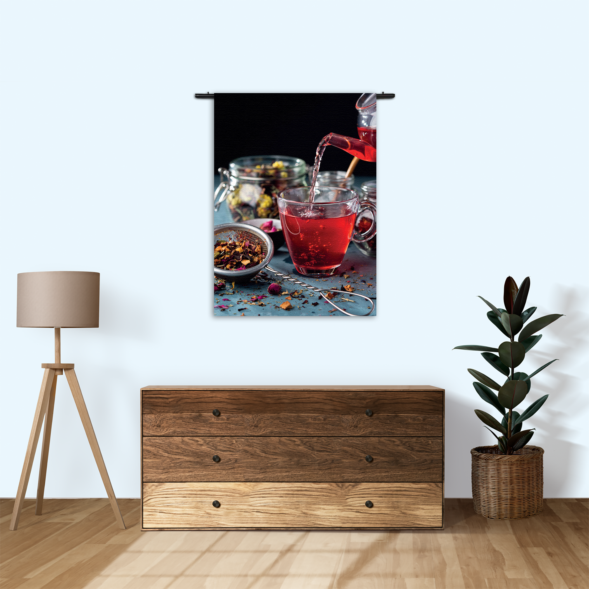 Wandkleed Thee met Specerijen Rechthoek Verticaal Template 50 70 Verticaal Eten En Drinken 58 1