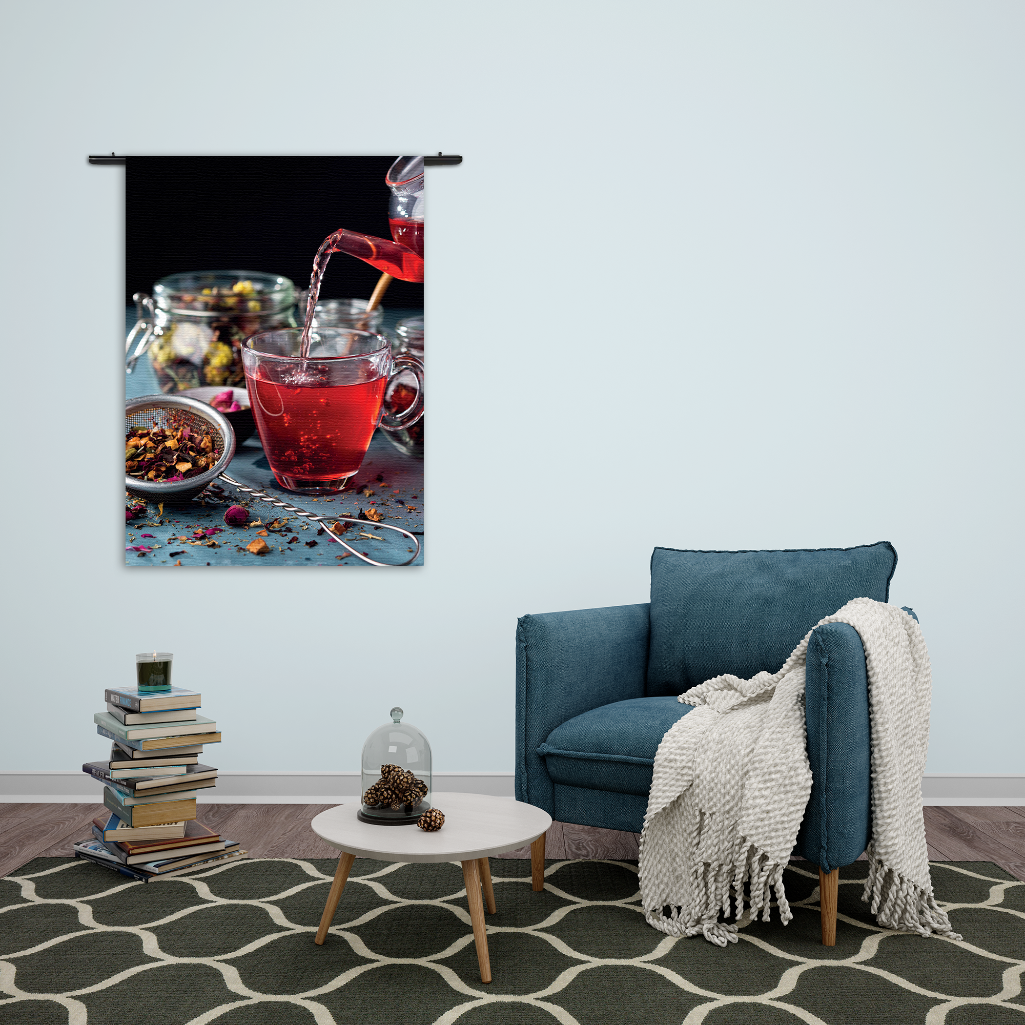Wandkleed Thee met Specerijen Rechthoek Verticaal Template 50 70 Verticaal Eten En Drinken 58 2