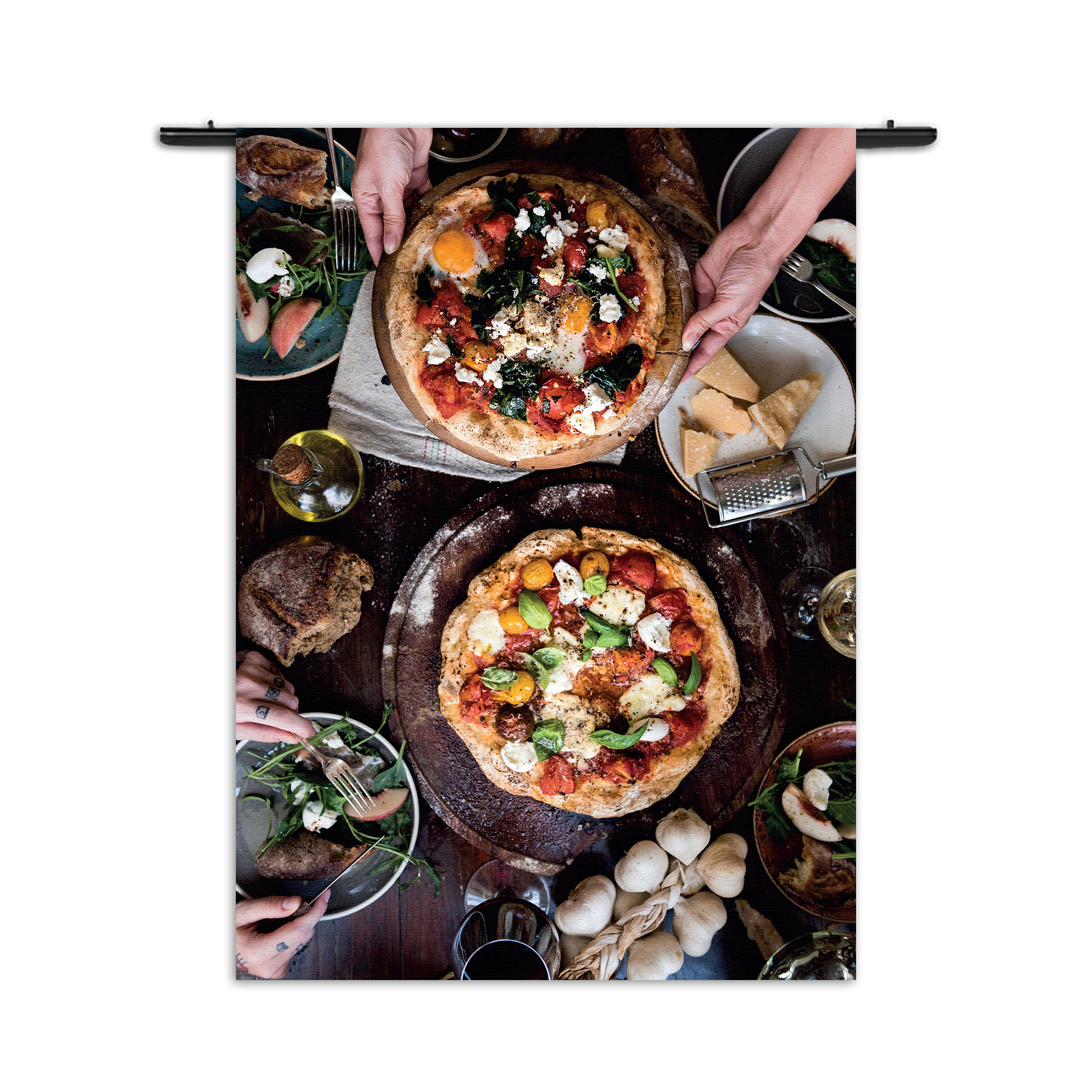 Wandkleed Italiaans Restaurant Rechthoek Verticaal