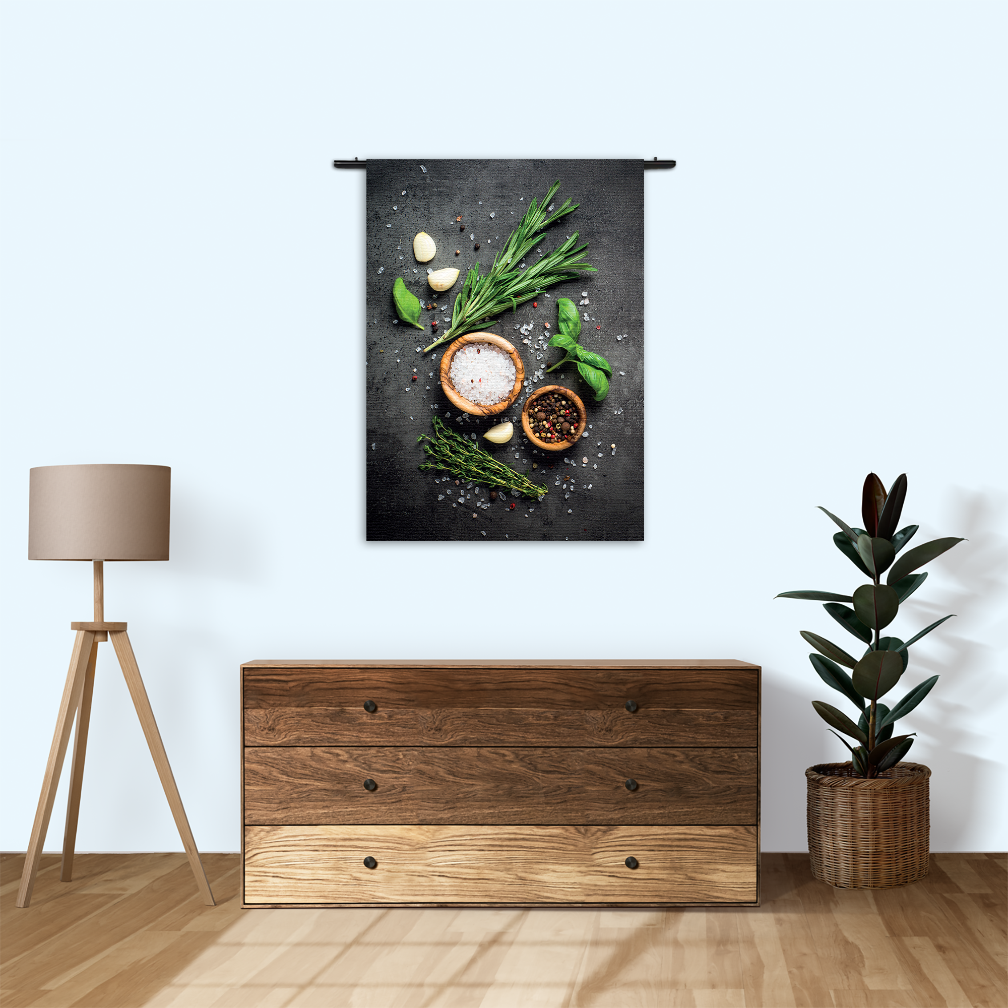 Wandkleed Specerijen met Groen Rechthoek Verticaal Template 50 70 Verticaal Eten En Drinken 63 1