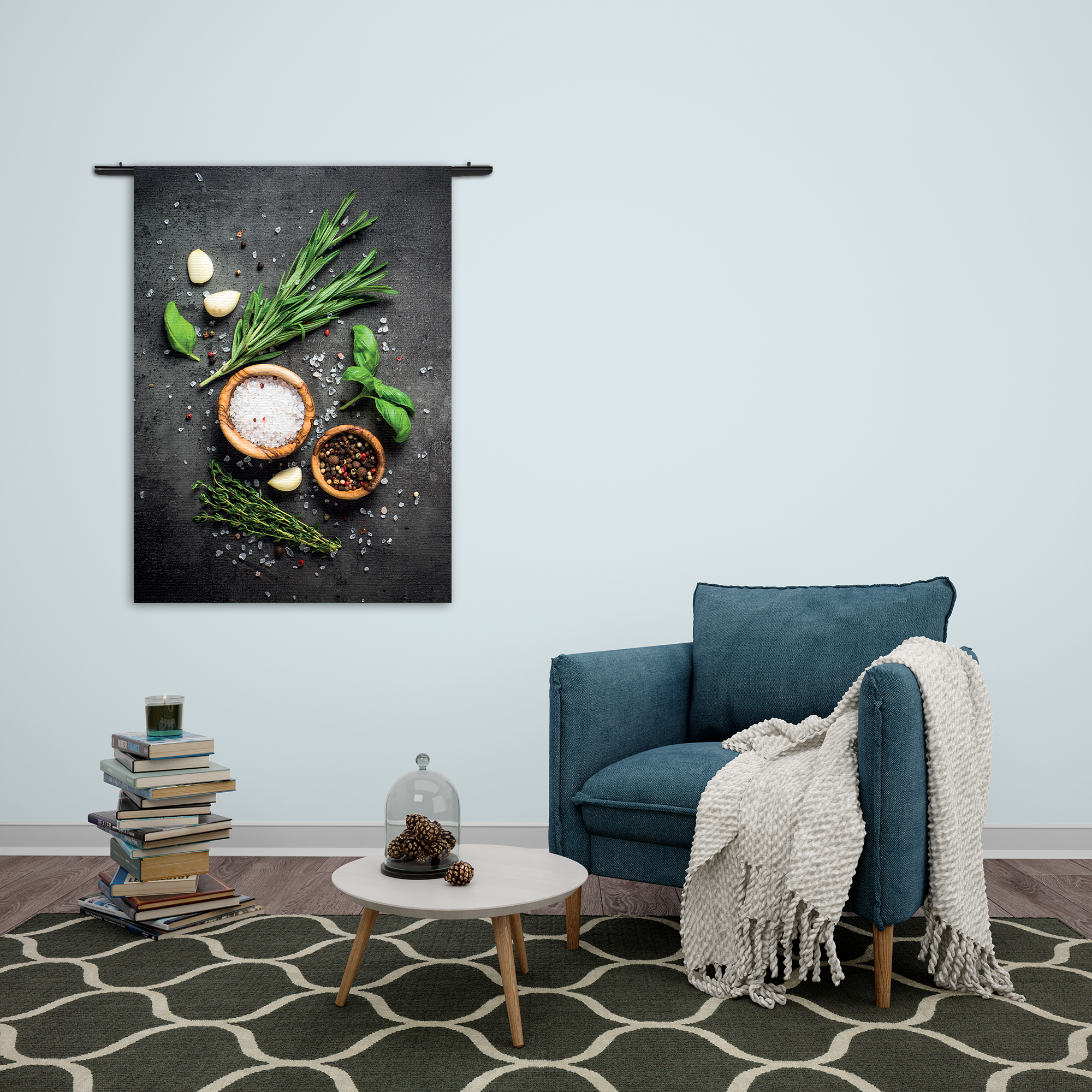 Wandkleed Specerijen met Groen Rechthoek Verticaal Template 50 70 Verticaal Eten En Drinken 63 2