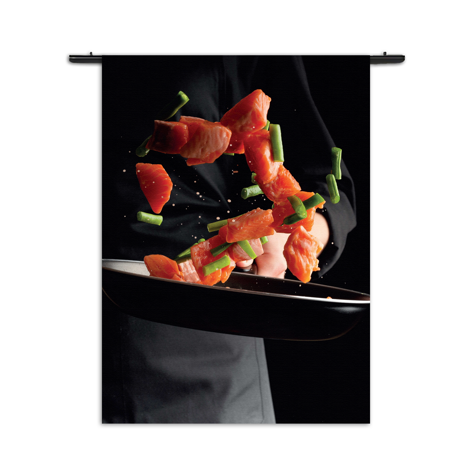 Wandkleed Zalm Wokken Rechthoek Verticaal