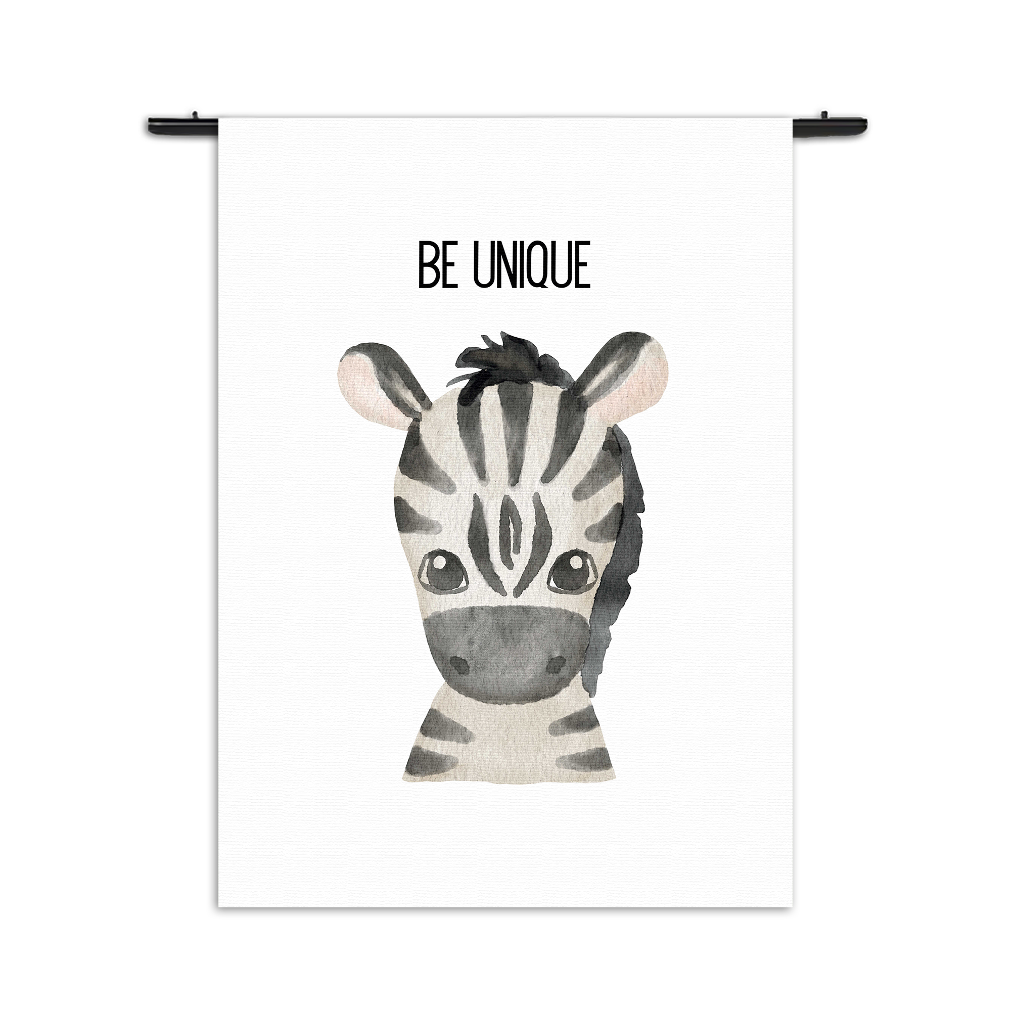 Wandkleed Be Unique zebrapaardje Rechthoek Verticaal
