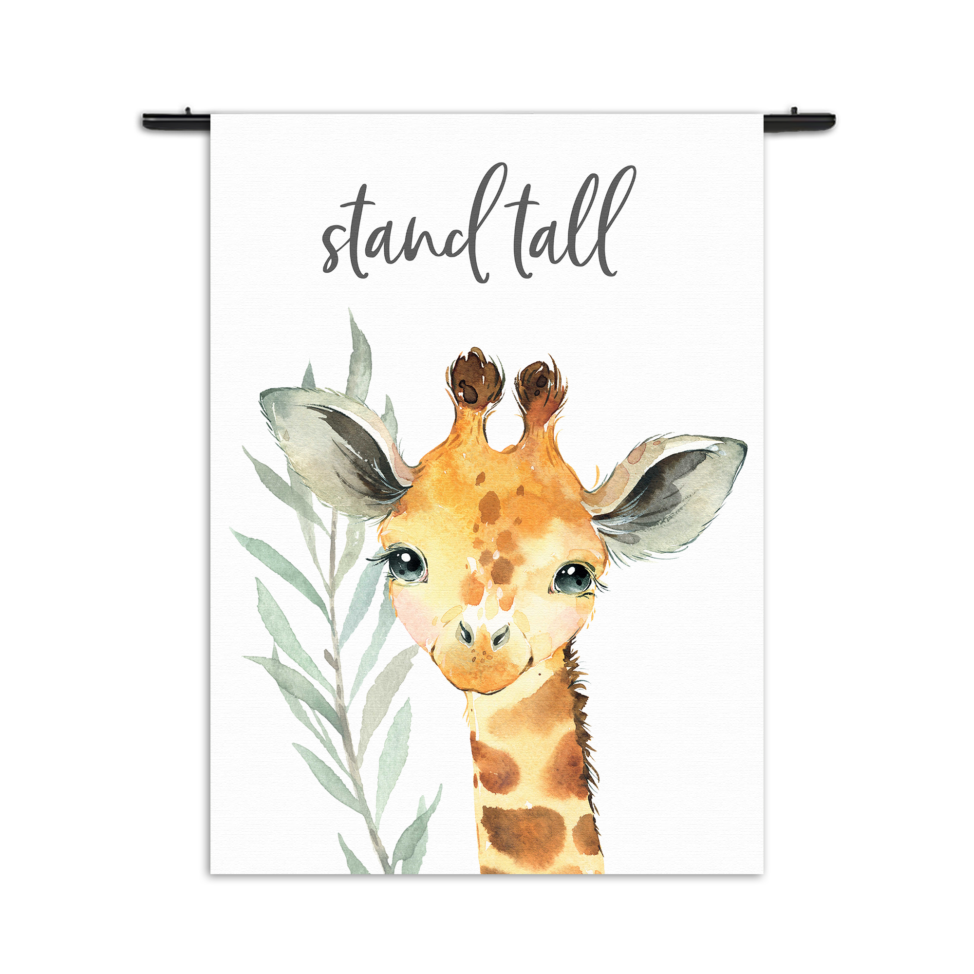 Wandkleed Giraffe met de lange nek Rechthoek Verticaal