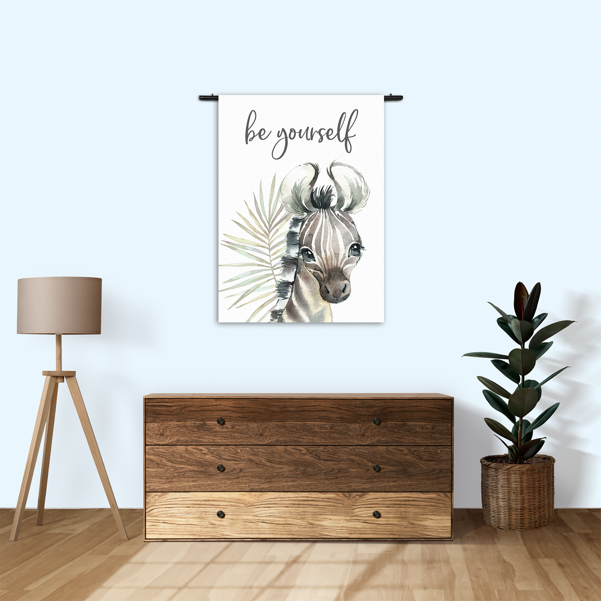 Wandkleed Zebrapaardje Rechthoek Verticaal Template 50 70 Verticaal Kinderen 9 1