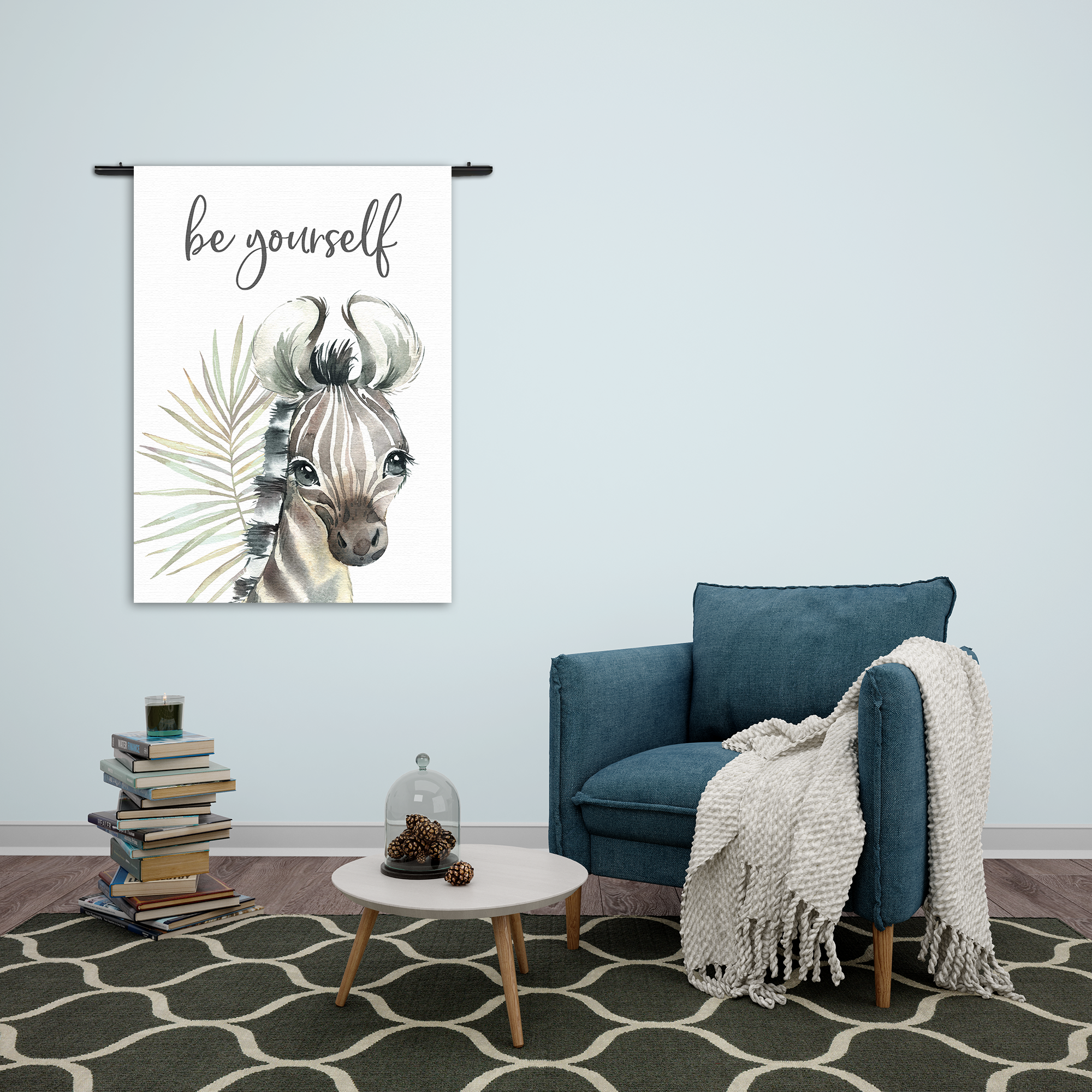 Wandkleed Zebrapaardje Rechthoek Verticaal Template 50 70 Verticaal Kinderen 9 2