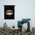 Wandkleed Golden Money Lips Rechthoek Verticaal Template 50 70 Verticaal Lifestyle 5 2