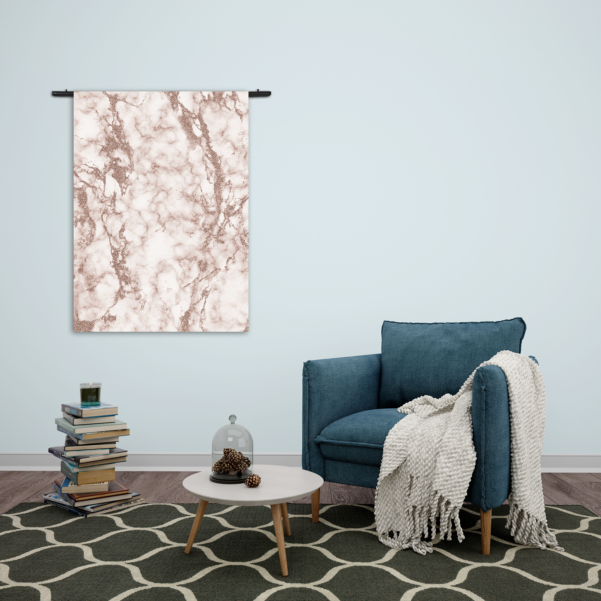 Wandkleed Basis Marmer Look Bruin Rechthoek Verticaal Template 50 70 Verticaal Marmer 2 2