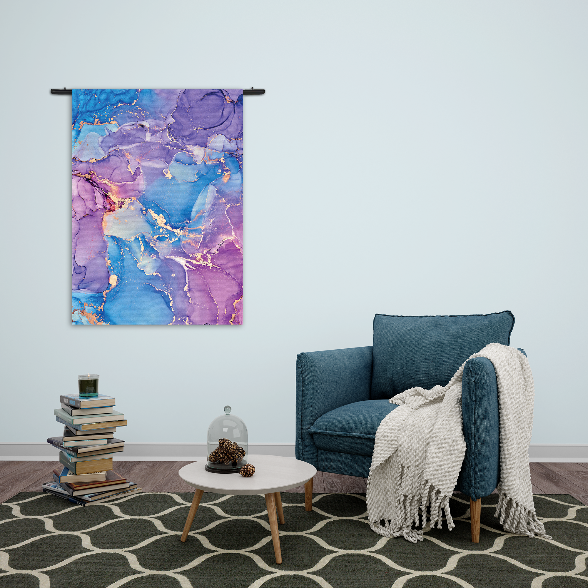 Wandkleed Marmer Look Colored 01 Rechthoek Verticaal Template 50 70 Verticaal Marmer 20 2