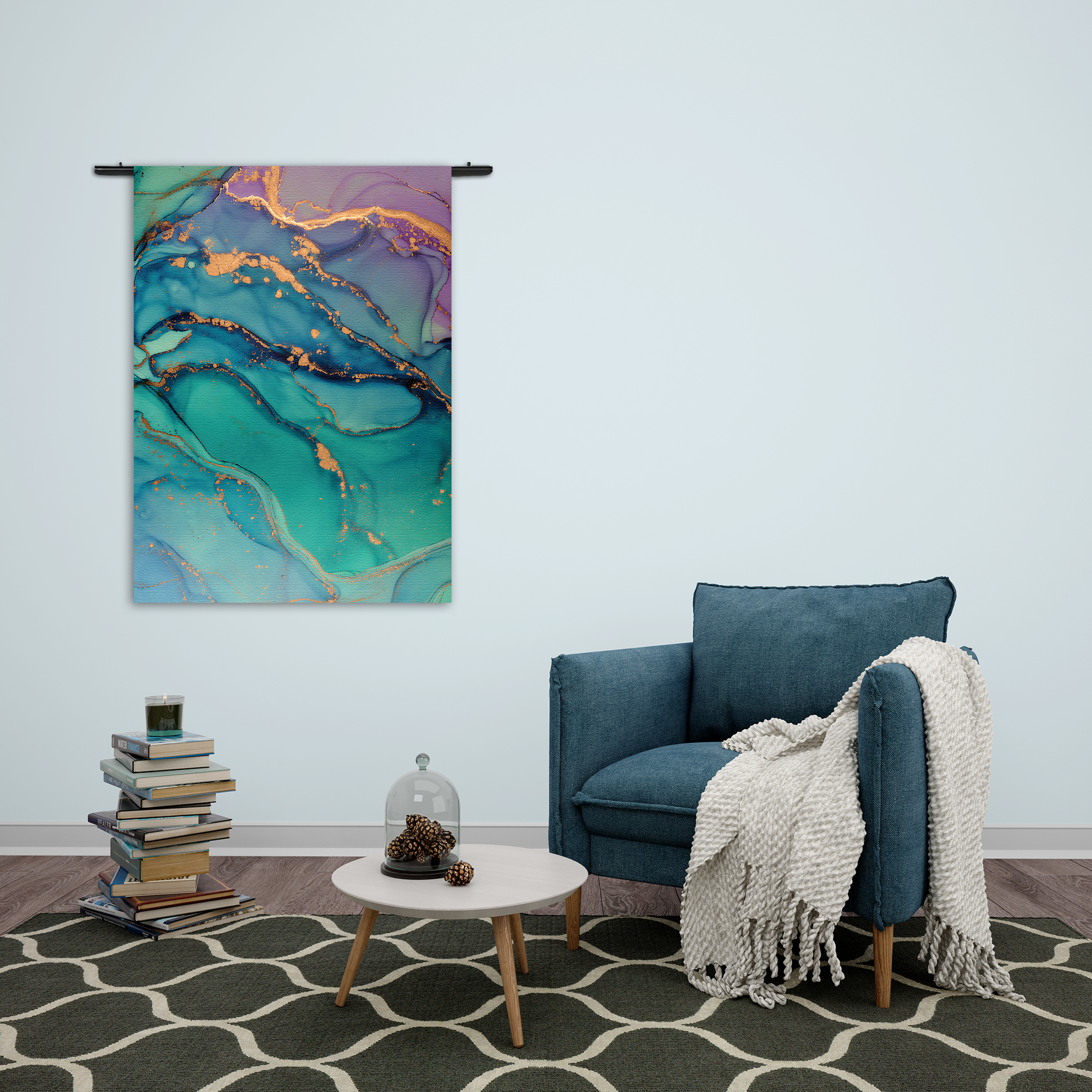 Wandkleed Marmer Look Colored 02 Rechthoek Verticaal Template 50 70 Verticaal Marmer 22 2