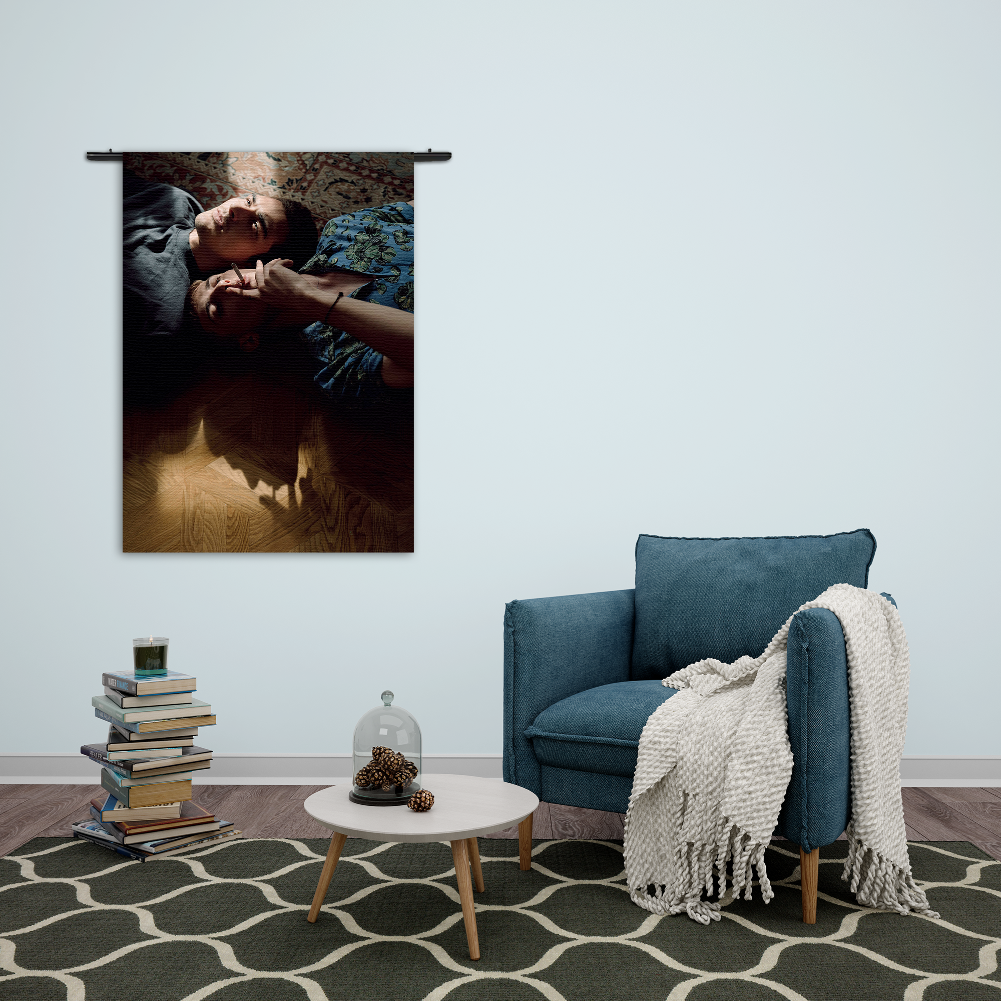 Wandkleed When the Smoke is Going up Rechthoek Verticaal Template 50 70 Verticaal Mensen 11 2