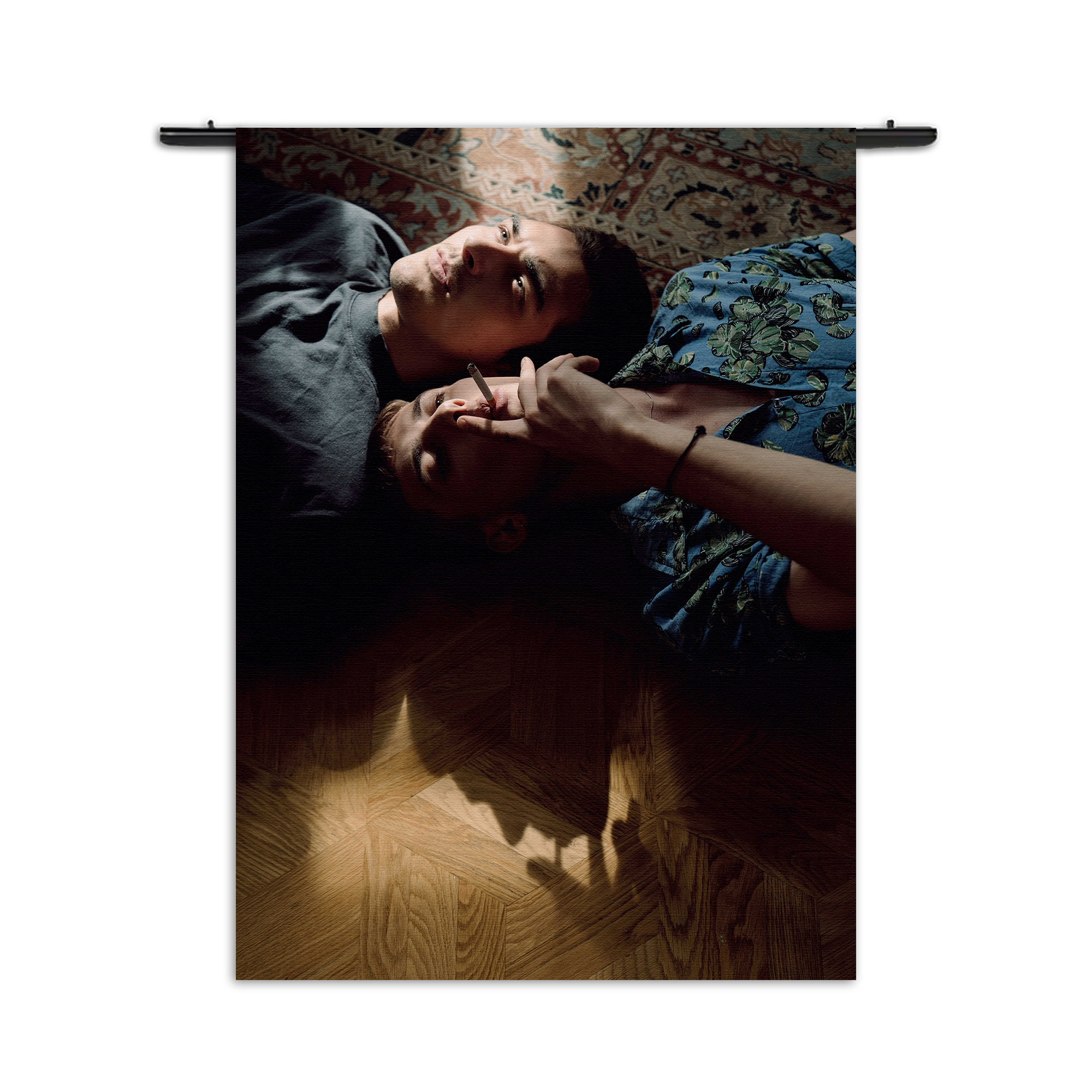 Wandkleed When the Smoke is Going up Rechthoek Verticaal