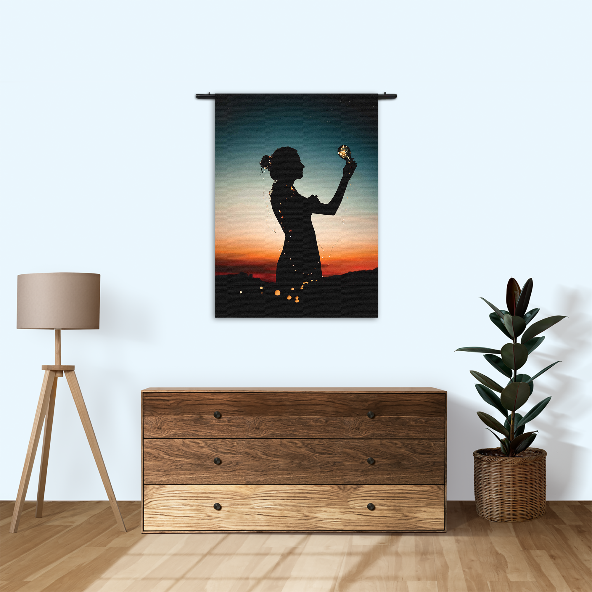 Wandkleed Het Hoopvolle licht Rechthoek Verticaal Template 50 70 Verticaal Mensen 16 1