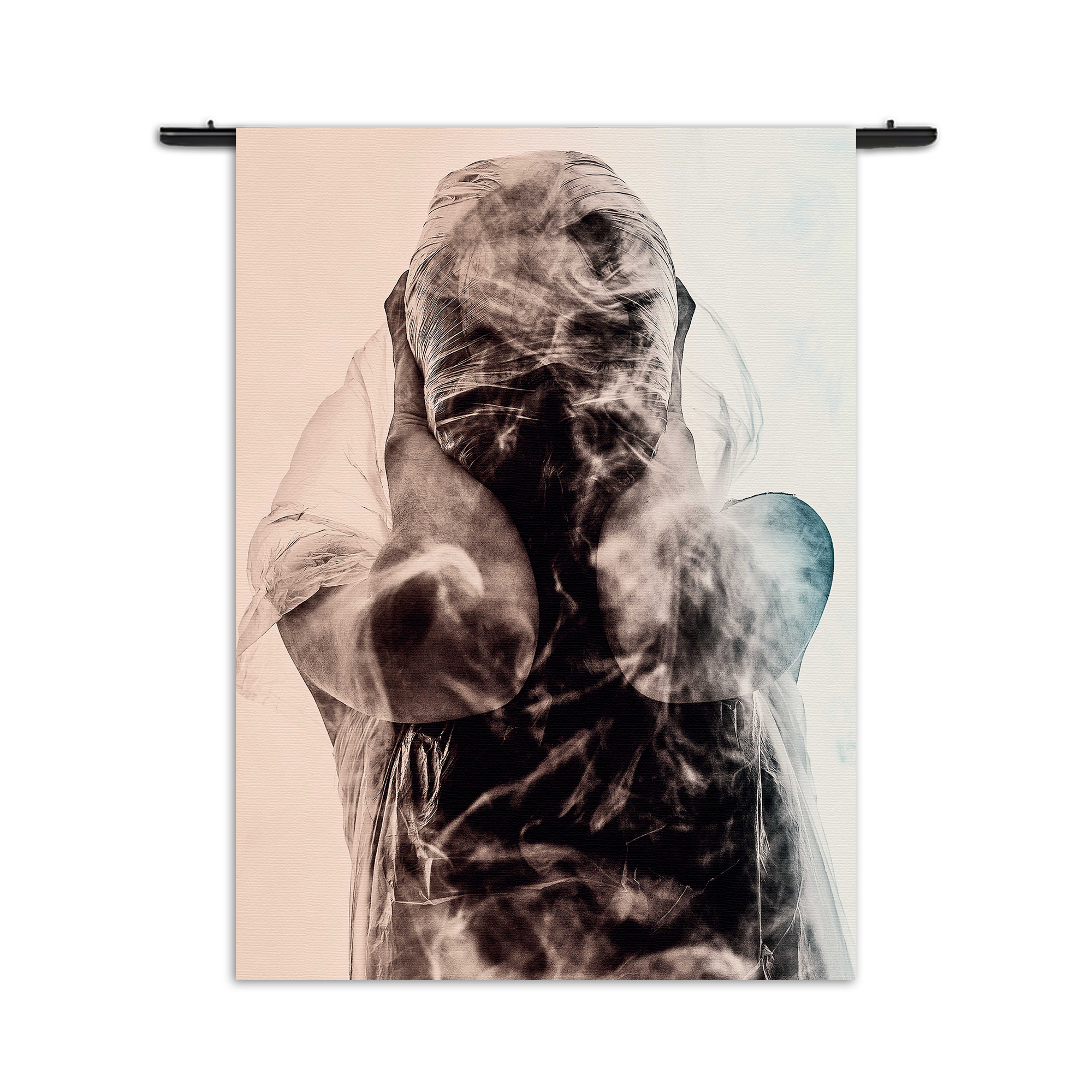 Wandkleed Guess Who I am Rechthoek Verticaal