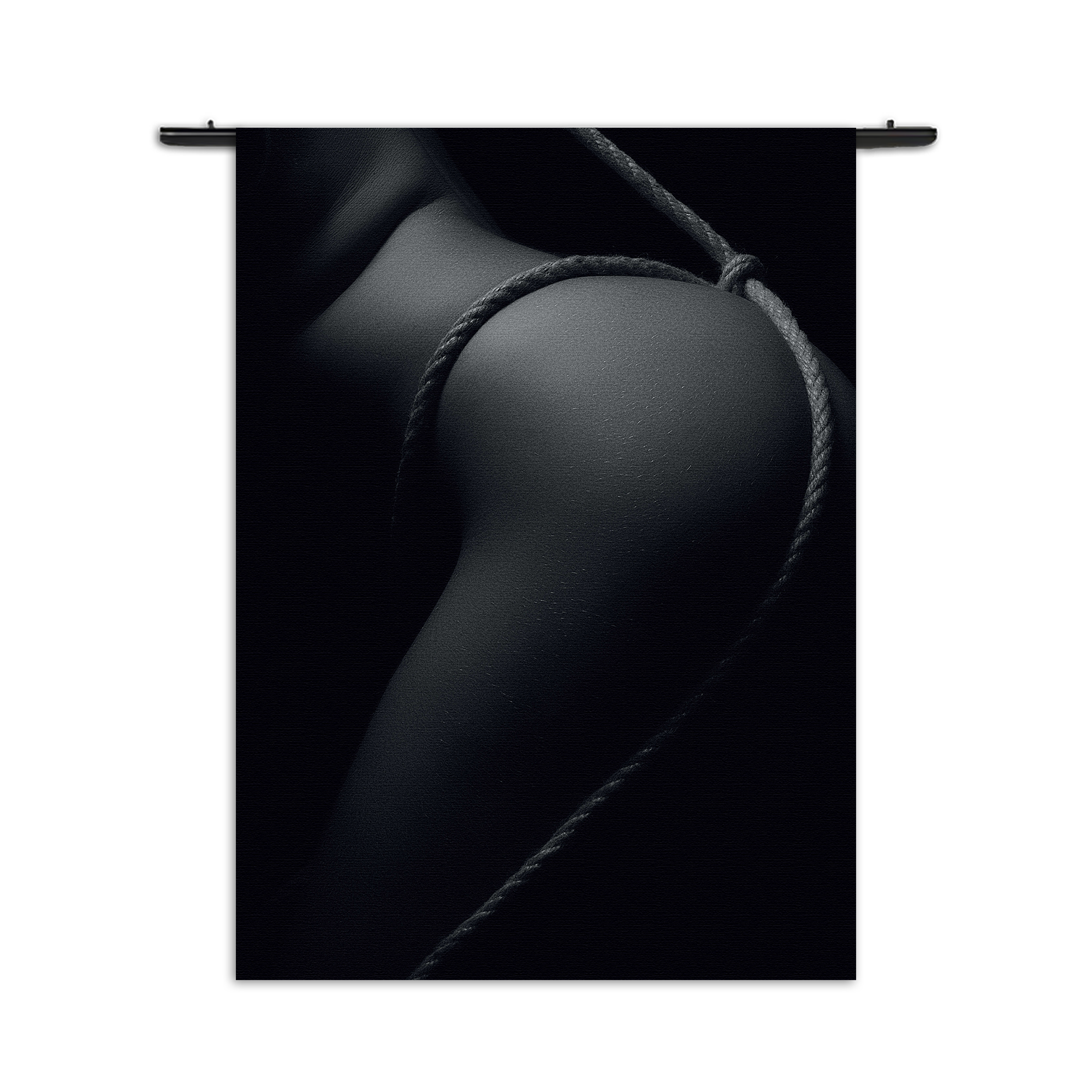 Wandkleed Vrouw Met Sexy Touw Rechthoek Verticaal