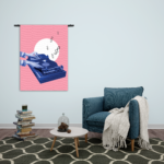 Wandkleed Old School DJ Rechthoek Verticaal Template 50 70 Verticaal Muziek 3 2